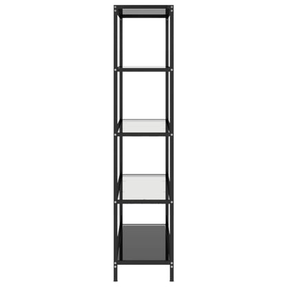 vidaXL Étagère noire et transparente 100x36x168 cm Verre trempé