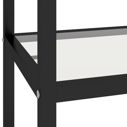 vidaXL Étagère noire et transparente 100x36x168 cm Verre trempé