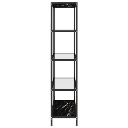 vidaXL Regal Marmor und Transparent 100x36x168 cm Gehärtetes Glas