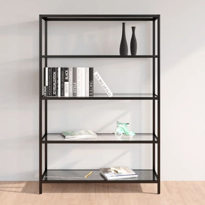 vidaXL Regal Marmor und Transparent 100x36x168 cm Gehärtetes Glas