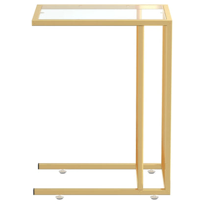 vidaXL Table d'appoint informatique transparente 50x35x65 cm Verre trempé