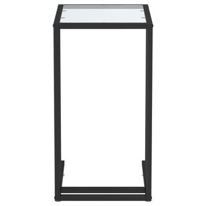 vidaXL Table d'appoint informatique transparente 50x35x65 cm en verre trempé