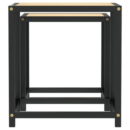 vidaXL Tables d'appoint 2 pcs MDF Chêne Sonoma