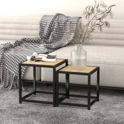 vidaXL Tables d'appoint 2 pcs MDF Chêne Sonoma