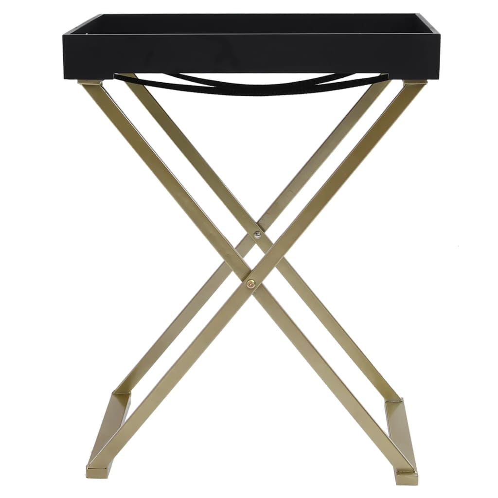 vidaXL Table pliable doré et noir 48x34x61 cm MDF