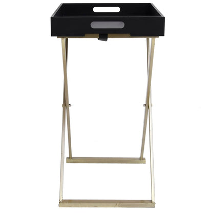 vidaXL Table pliable doré et noir 48x34x61 cm MDF