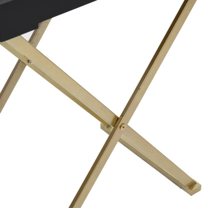 vidaXL Table pliable doré et noir 48x34x61 cm MDF