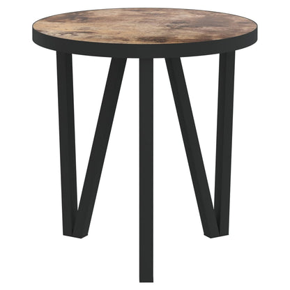 vidaXL Table d'appoint noir et jaune Ø35 cm MDF