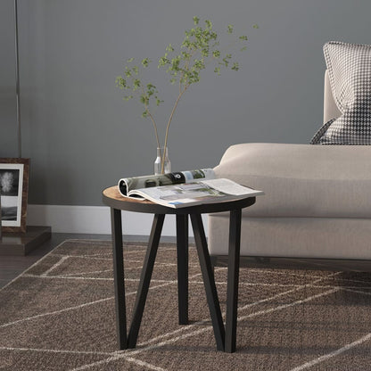 vidaXL Table d'appoint noir et jaune Ø35 cm MDF