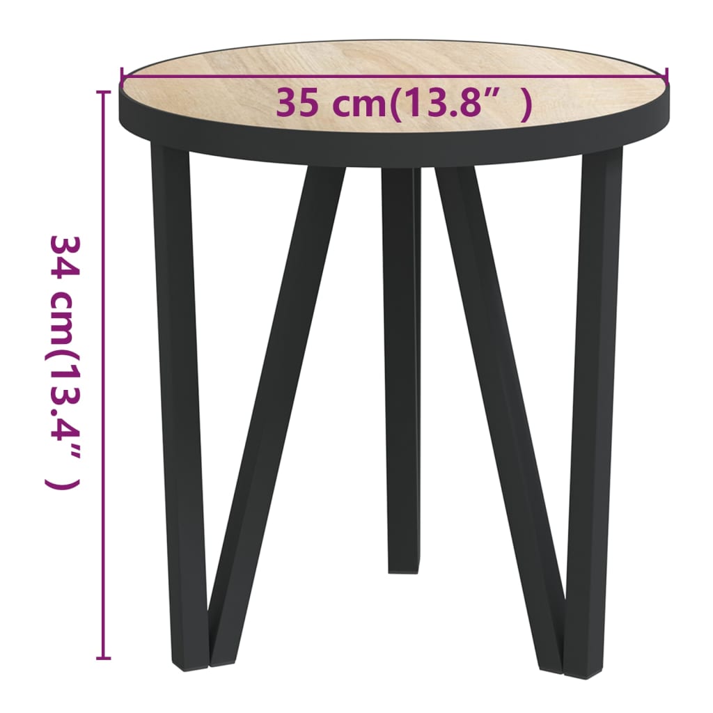 vidaXL Table d'appoint Chêne Sonoma Ø35 cm MDF