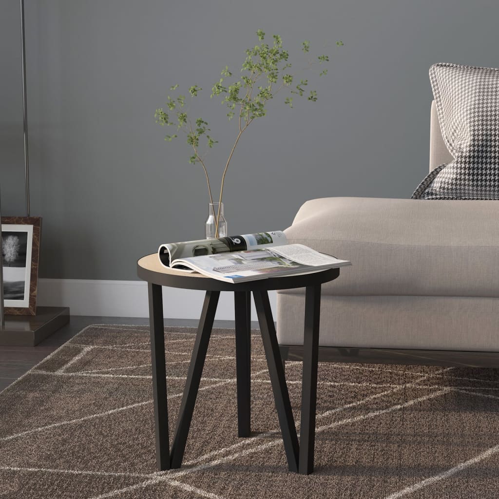 vidaXL Table d'appoint Chêne Sonoma Ø35 cm MDF