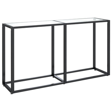 vidaXL Console transparente 140x35x75,5 cm verre trempé