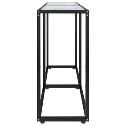 vidaXL Console transparente 140x35x75,5 cm verre trempé