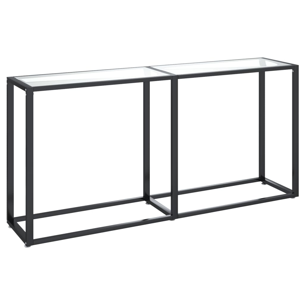 vidaXL Console transparente 160x35x75,5 cm verre trempé
