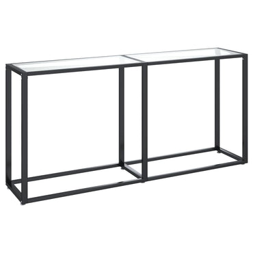 vidaXL Console transparente 160x35x75,5 cm verre trempé