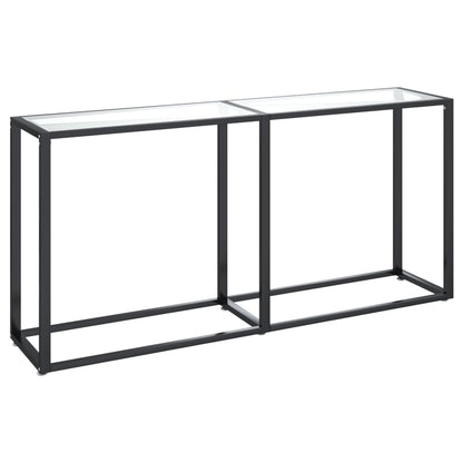 vidaXL Console transparente 160x35x75,5 cm verre trempé