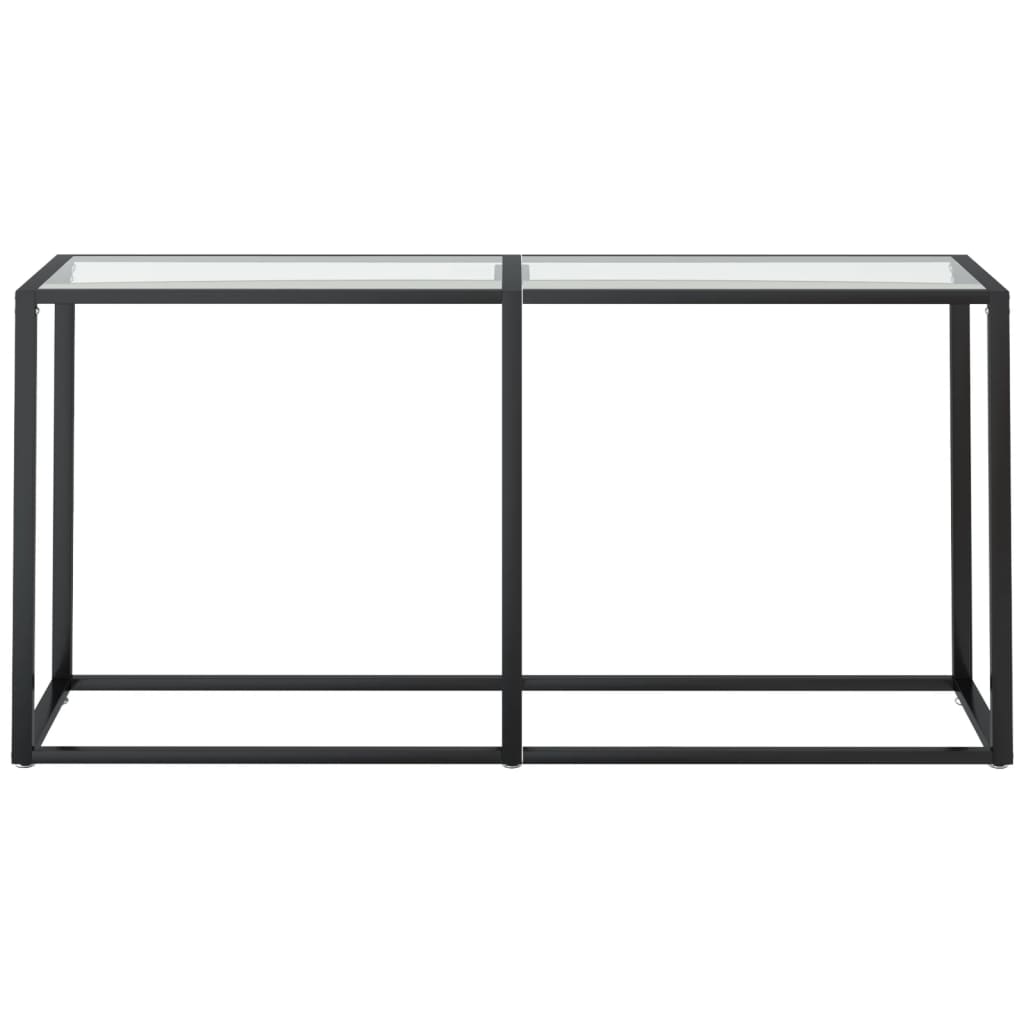 vidaXL Console transparente 160x35x75,5 cm verre trempé