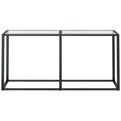vidaXL Console transparente 160x35x75,5 cm verre trempé