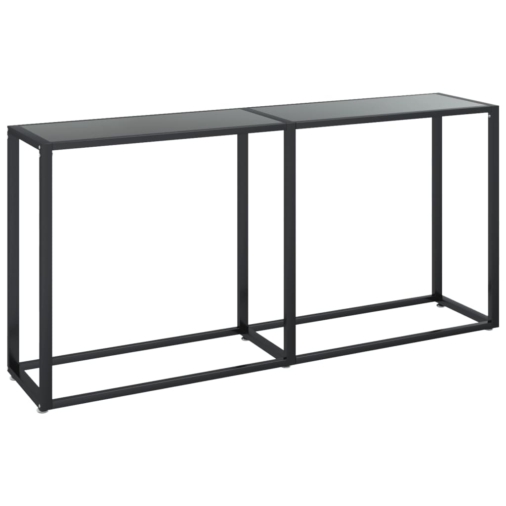 vidaXL Console Noir 160x35x75,5 cm Verre trempé