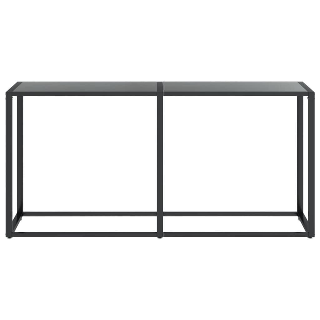 vidaXL Console Noir 160x35x75,5 cm Verre trempé