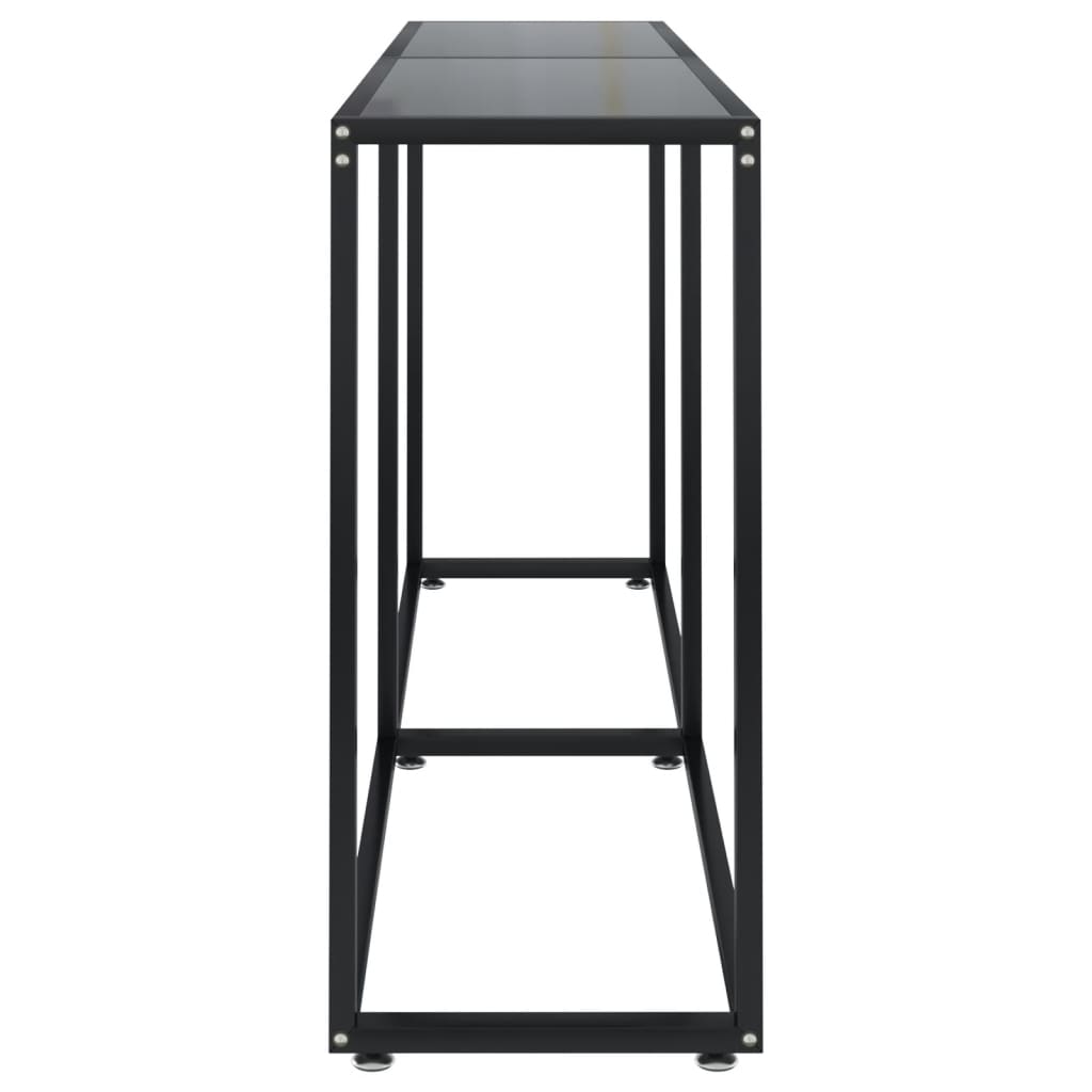 vidaXL Console Noir 160x35x75,5 cm Verre trempé