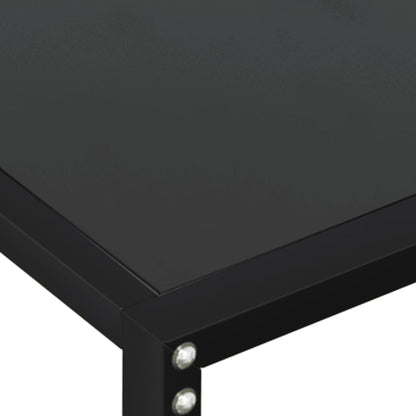 vidaXL Console Noir 160x35x75,5 cm Verre trempé