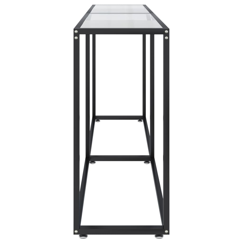 vidaXL Console Transparente 180x35x75,5 cm Verre Trempé