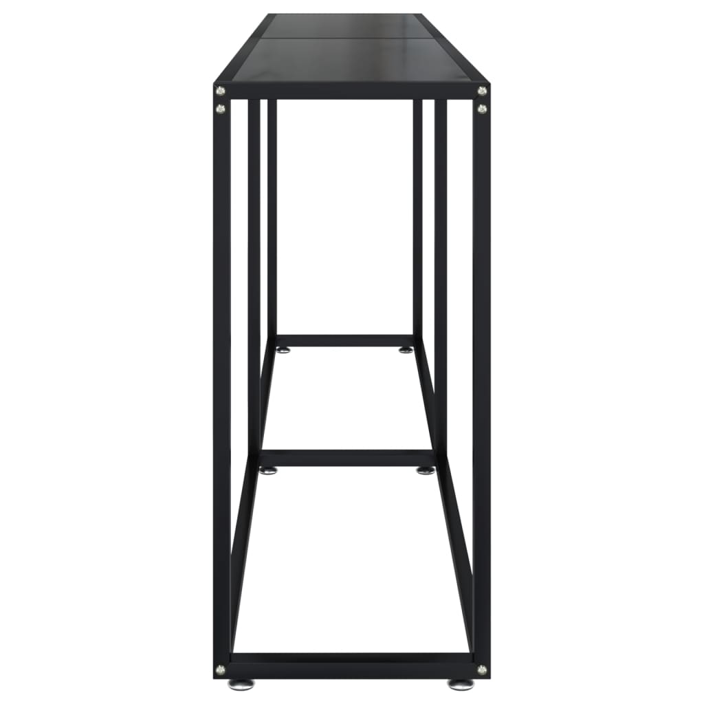 vidaXL Console Noire 180x35x75,5 cm Verre trempé