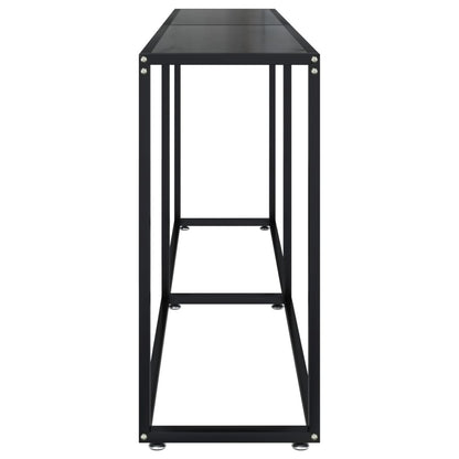 vidaXL Console Noire 180x35x75,5 cm Verre trempé