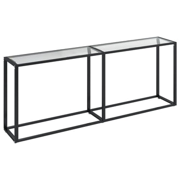 vidaXL Table console transparente 200x35x75,5 cm Verre trempé