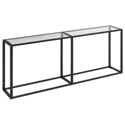 vidaXL Table console transparente 200x35x75,5 cm Verre trempé