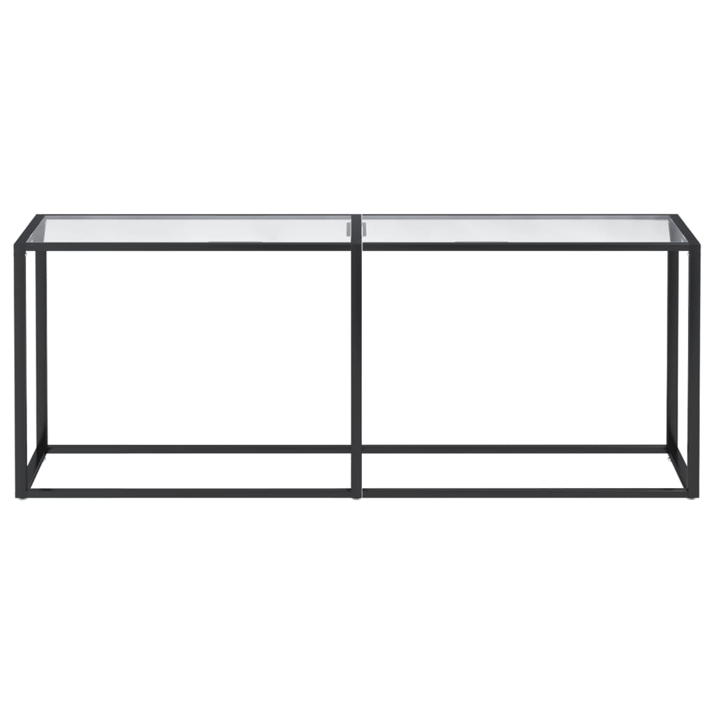 vidaXL Table console transparente 200x35x75,5 cm Verre trempé