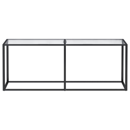 vidaXL Table console transparente 200x35x75,5 cm Verre trempé