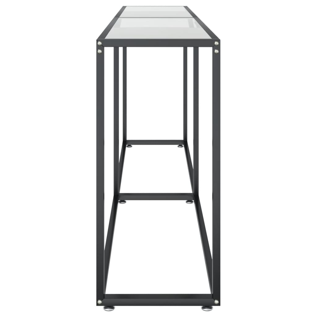 vidaXL Table console transparente 200x35x75,5 cm Verre trempé