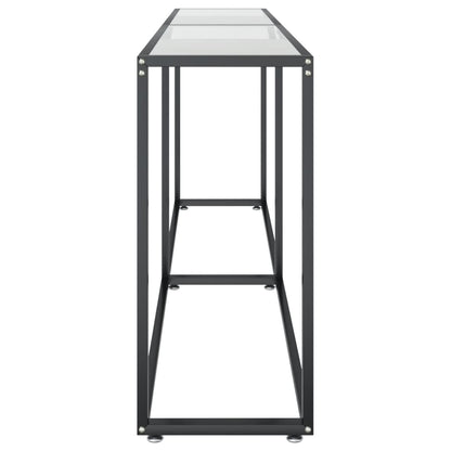 vidaXL Table console transparente 200x35x75,5 cm Verre trempé