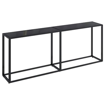 vidaXL Console Noir 200x35x75,5 cm Verre trempé