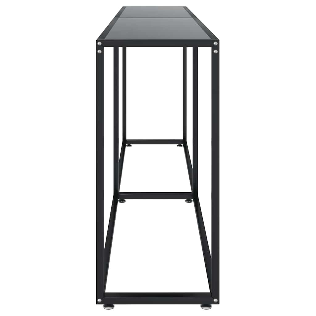 vidaXL Console Noir 200x35x75,5 cm Verre trempé