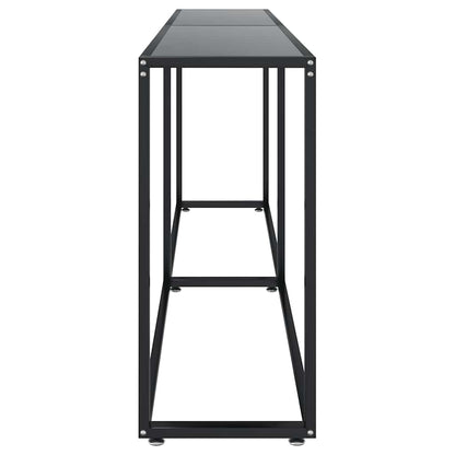 vidaXL Console Noir 200x35x75,5 cm Verre trempé