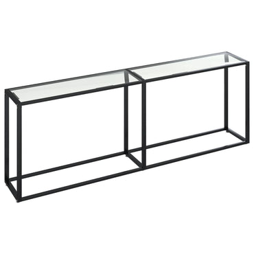 vidaXL Table console transparente 220x35x75,5 cm Verre trempé