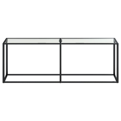 vidaXL Table console transparente 220x35x75,5 cm Verre trempé