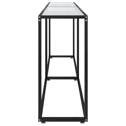 vidaXL Table console transparente 220x35x75,5 cm Verre trempé