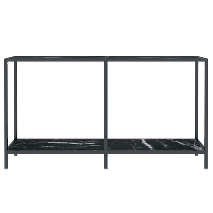 vidaXL Table console Noir 140x35x75,5 cm Verre trempé