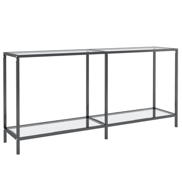 vidaXL Console transparente 160x35x75,5 cm verre trempé