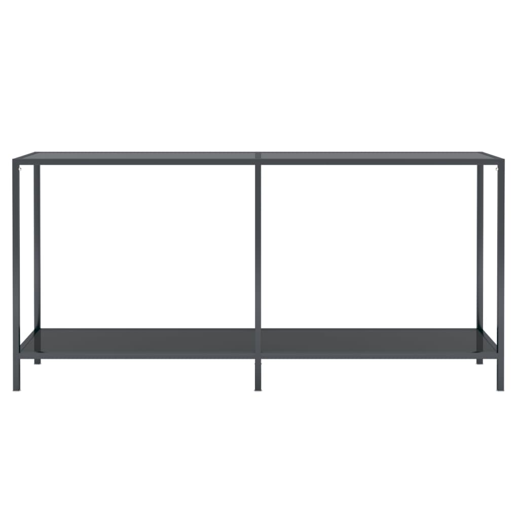 vidaXL Console de table noir 160x35x75,5 cm cm Verre trempé