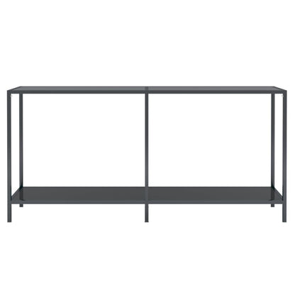 vidaXL Console de table noir 160x35x75,5 cm cm Verre trempé