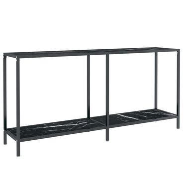 vidaXL Console de table noir 160x35x75,5 cm cm Verre trempé