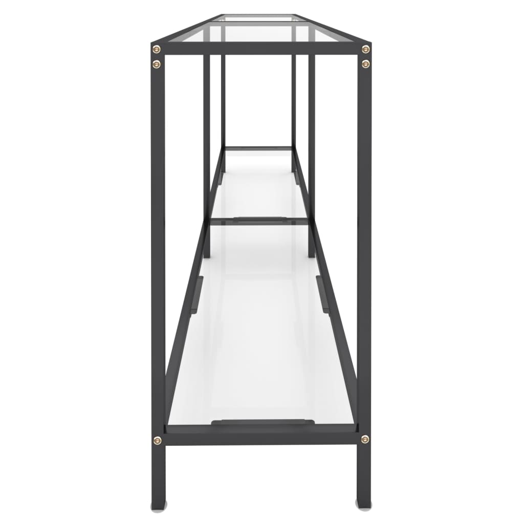 vidaXL Console Transparente 180x35x75,5 cm Verre Trempé