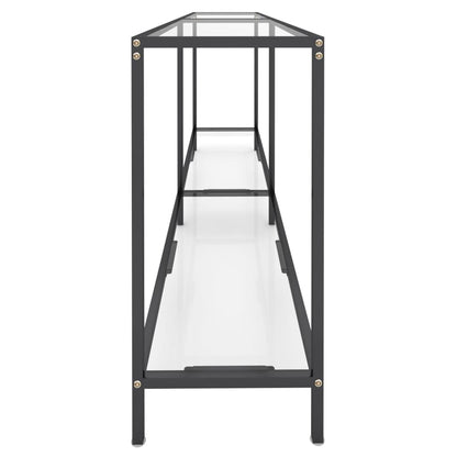 vidaXL Console Transparente 180x35x75,5 cm Verre Trempé
