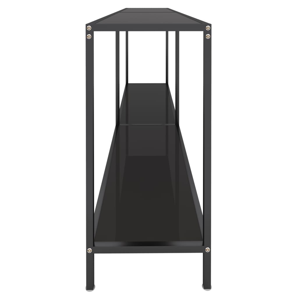 vidaXL Console Noire 180x35x75,5 cm Verre trempé