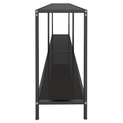 vidaXL Console Noire 180x35x75,5 cm Verre trempé